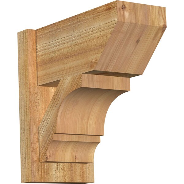 Ekena Millwork Balboa Slat Rough Sawn Outlooker, Western Red Cedar, 8"W x 16"D x 16"H OUT08X16X16BOA06RWR - main